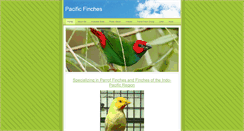 Desktop Screenshot of pacificfinches.com