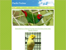 Tablet Screenshot of pacificfinches.com